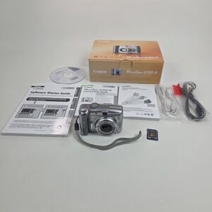 Canon PowerShot A720 IS 8MP Digital Camera w/ Cords Manual 4GB SD Card and Box